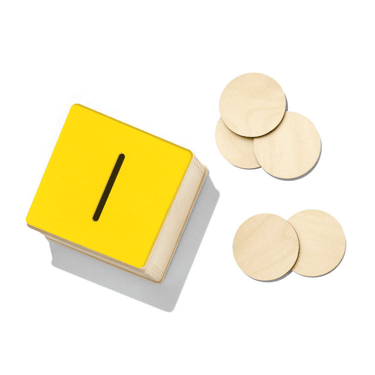 Wooden Coin Bank Set from The Babbler Play Kit